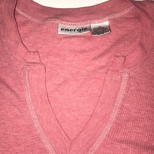 Vintage Energie Ribbed Short-Sleeved VNeck Sweater